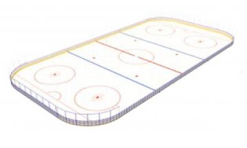 Хоккейная площадка из стеклопластика R-7,5 м Хп-001 фото